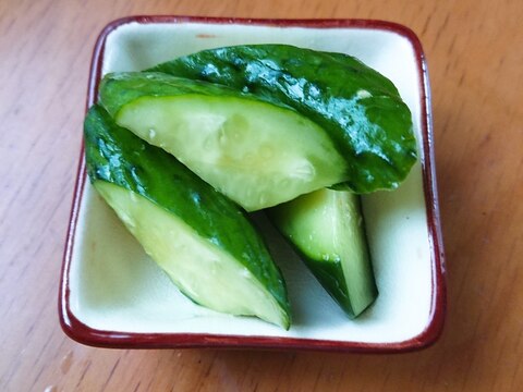 白だし醤油で☆きゅうりのわさび漬け